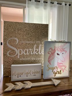Girls Sparkle Wall Decor