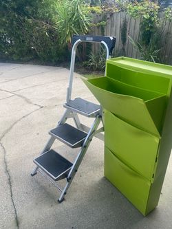 Little Giant Safety 3 Step Ladder and IKEA Trones Shoe Cabinet