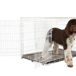 XXL White 2-Door Dog Crate, 48" L X 30" W X 32" H