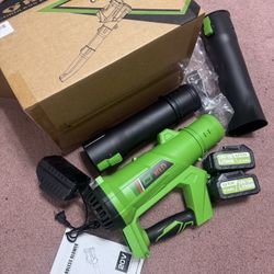 New Cordless Leaf Blower Battery Charger Lightweight Patio Lawn Care Outdoor Cleaning 