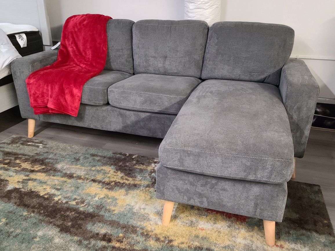 CLEARANCE ‼️ NEW GREY SECTIONAL SOFA COUCH 