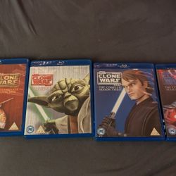 Star Wars The Clone Wars Seasons 1-4 Blu-Ray Disc Set  Rare