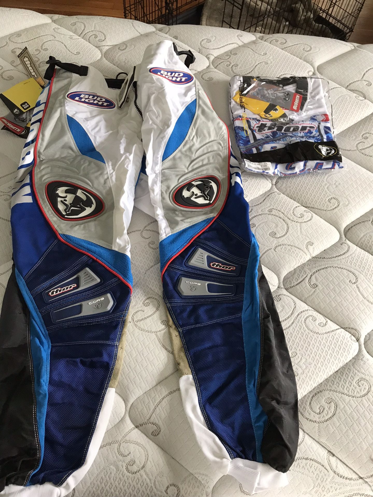 Brand new Jeremy McGrath Thor Bud Light Motocross gear