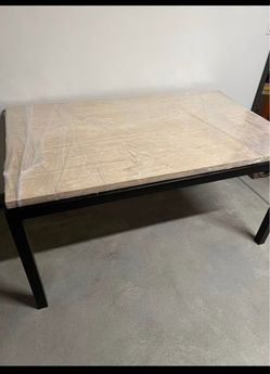 Crate & Barrel Matching Marble Dinner and  Coffee Tables – Like New