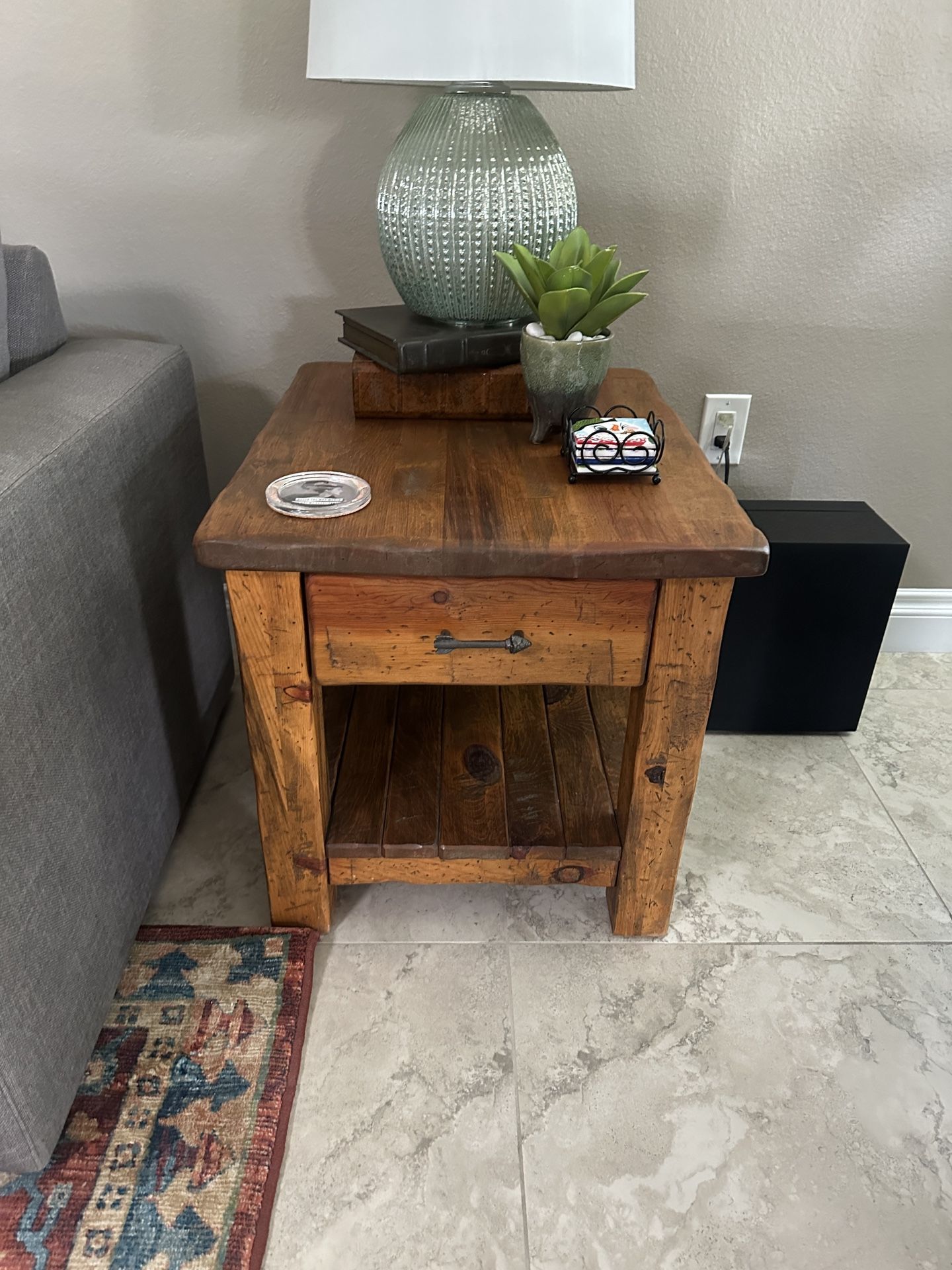 Rustic End Table 