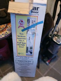 NEW IN BOX MED SZ MODULAR PATIO PET DOOR COMPLETE SET UP PAID 239+ SELL 40 FIRM