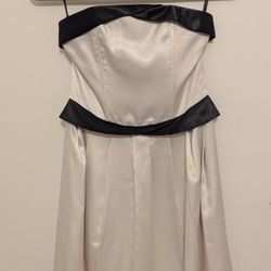 Ivory Cocktail/Reception Satin Dress