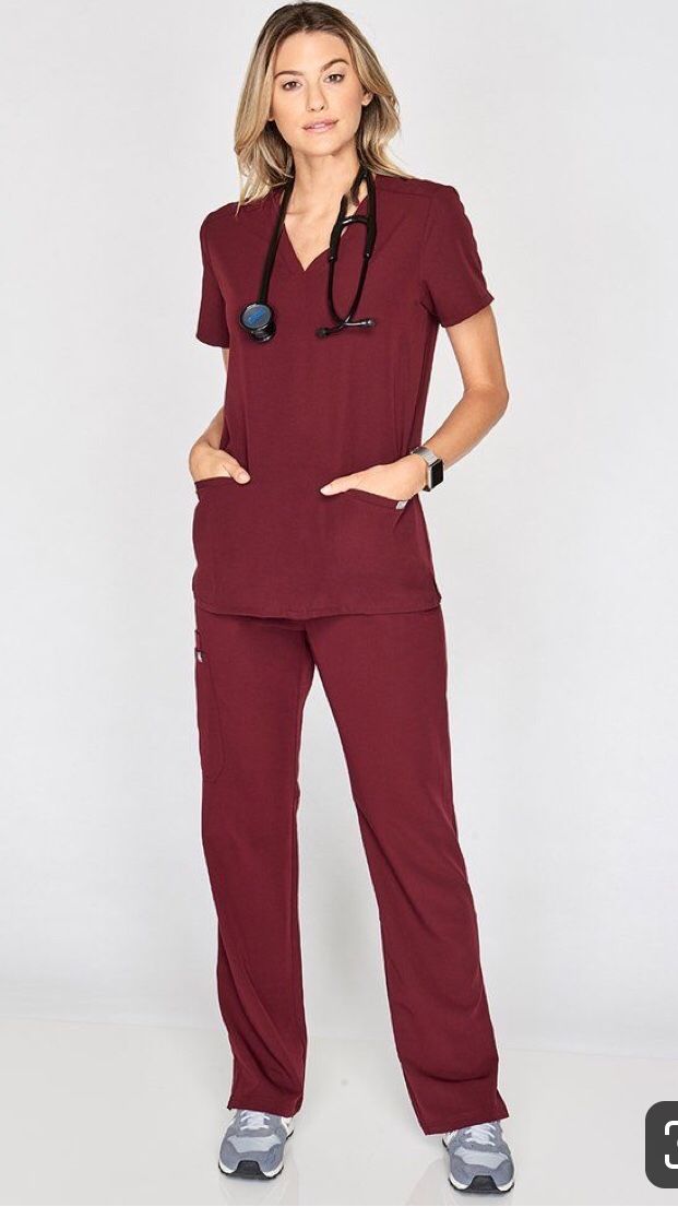 FIGS Scrubs Set in color Burgundy for Sale in Diamond Bar, CA OfferUp