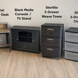 4-Piece Home Office & Storage Set – Instant Room Setup! See Pictures