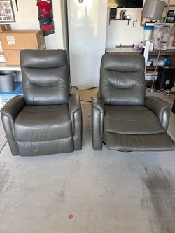 Gray Leather Recliner Chairs