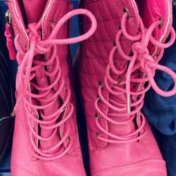  Pink Boots,blue, Black Each Priced  On Picture 