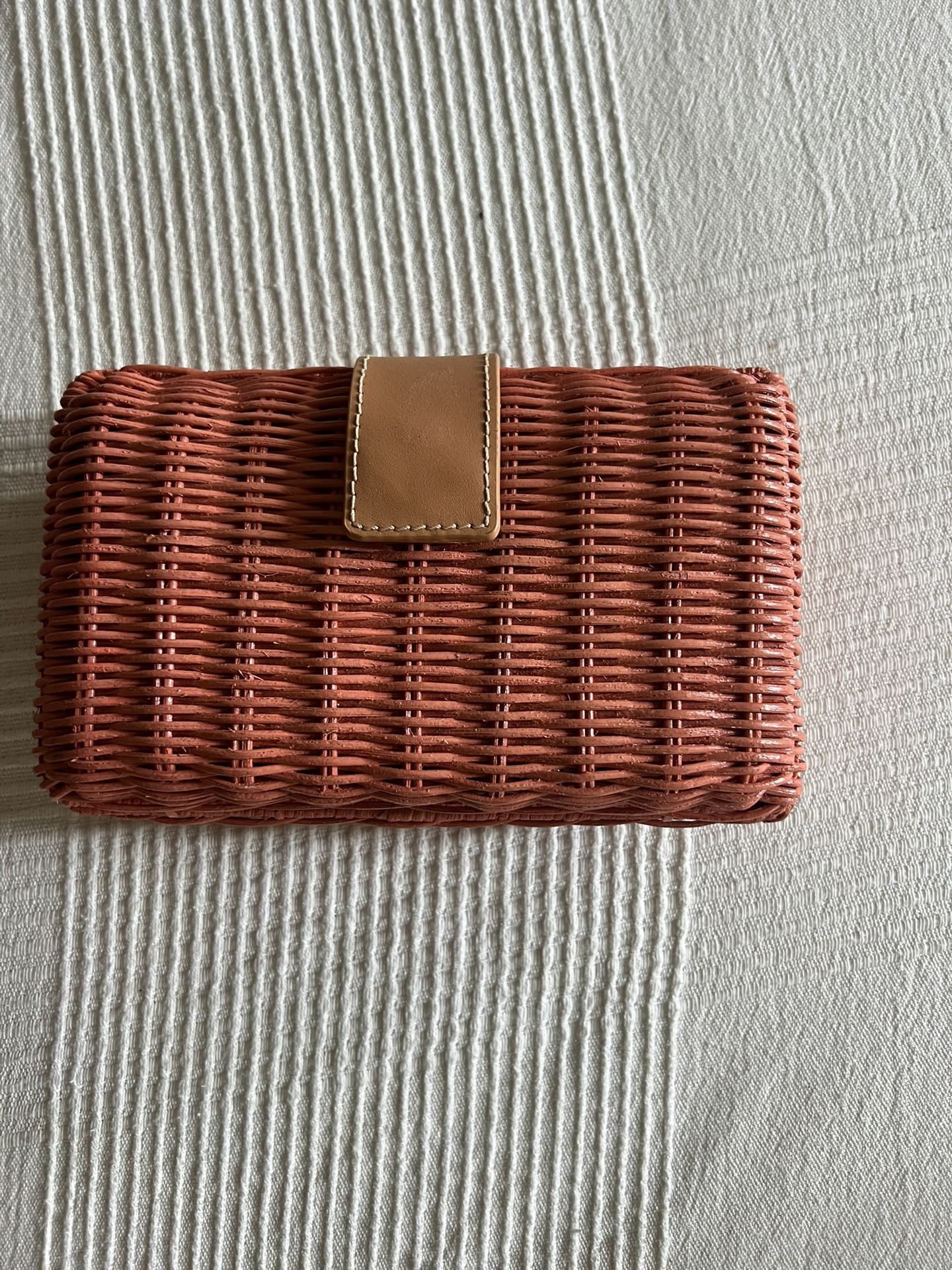 Wicker Clutch Purse- Mark And Spencer