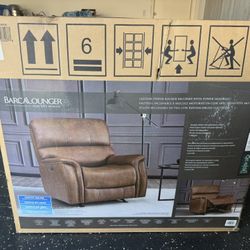 Barcalounger Leather Power Rocker Recliner With Power Headrest – Brand New, Final Sale