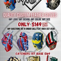 Quality Leather Baseball Softball Gloves