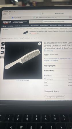 Hair comb professional measure cutting comb