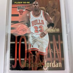 FLEER 1995-96  MICHAEL JORDAN,  FIRM FOUNDATION # 323 
