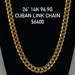 24” Gold Cuban Chain 