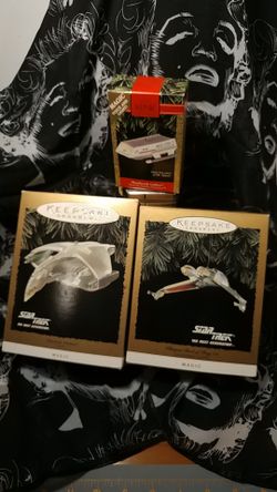 3 Star Trek Ornaments Collectible- New