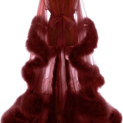 Maroon/red Old Hollywood Robe