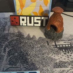 Custom Made 3d Printed Rust Logo And Furnace