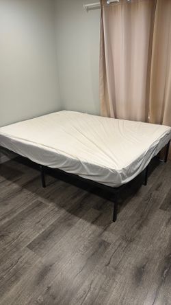 Full/Queen Mattress Only No Black Metal Bed Frame