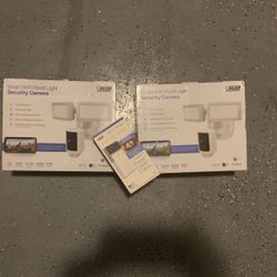 Two Feit Floodlight Cams And A Doorbell Cam