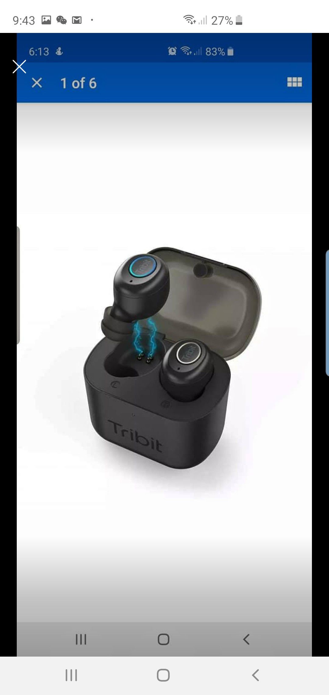 Tribit X1 Wireless Earbuds with Charging Case