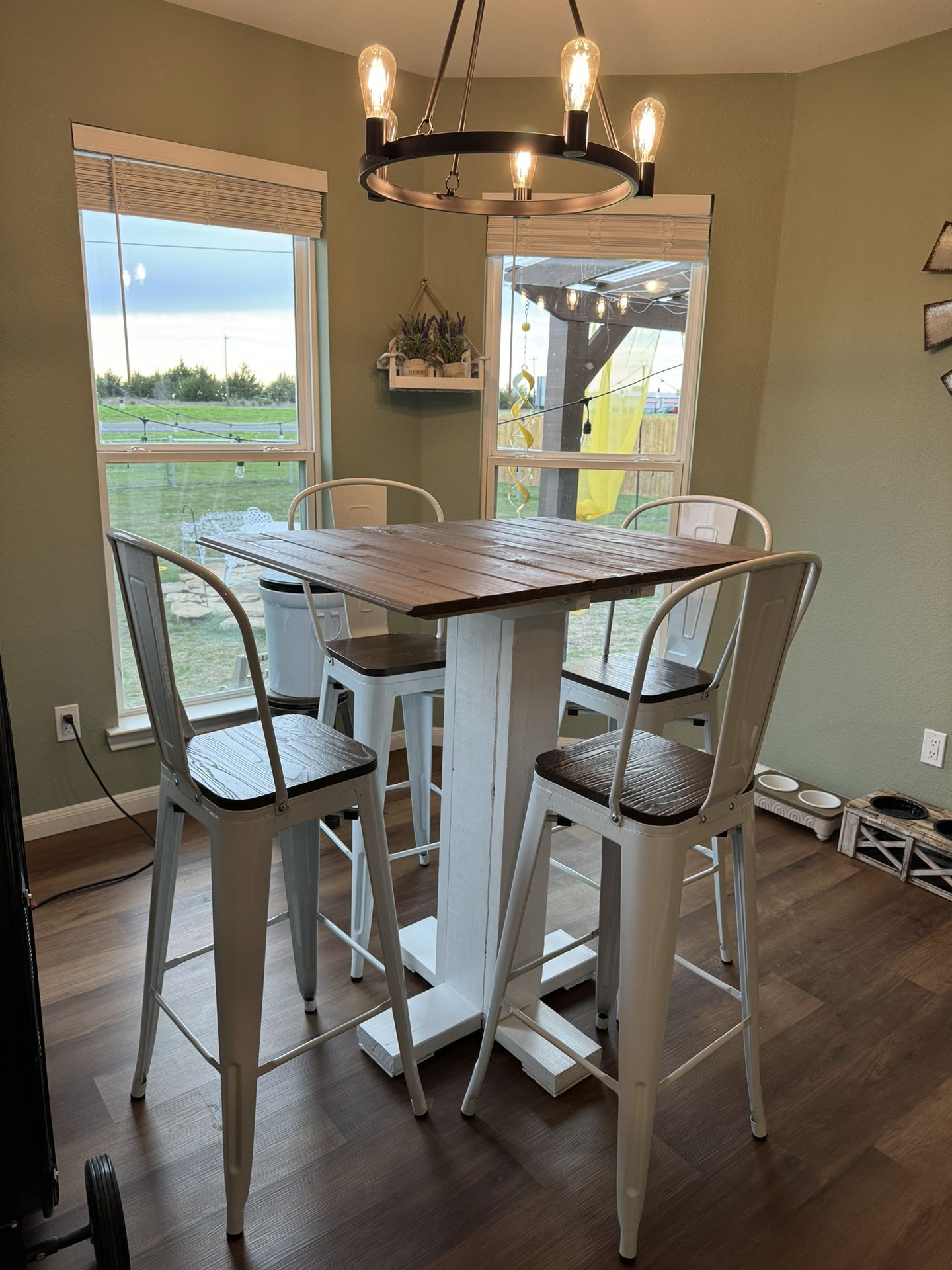 bar stools and table