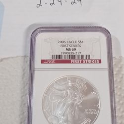 2006 Ms 69 American Silver Eagle