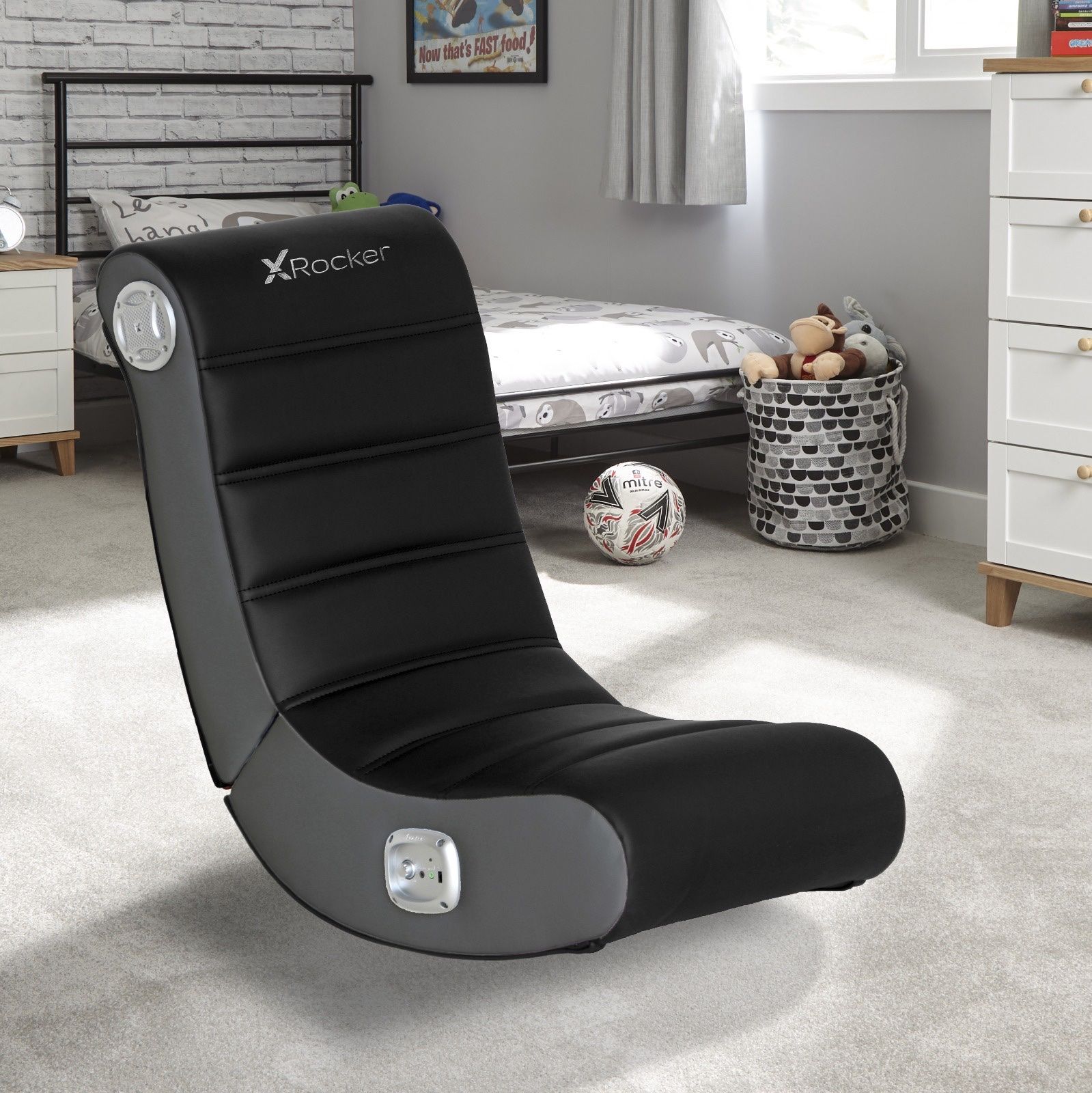 X Rocker Play 2.0 Wired Floor Rocking Gaming Chair Black DESCRIPTION