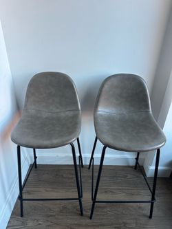 Grey Barstools (Set of 2)