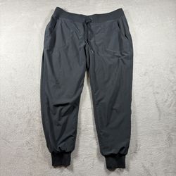 Athleta Womens Size 4P Petite Lined City Jogger Pants Gray Drawstring Gym #1479