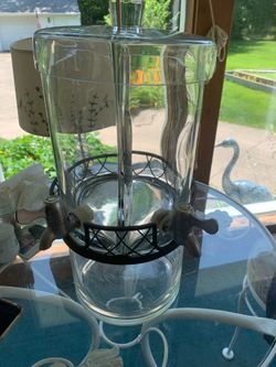 Artland Handcrafted Glass Double Beverage Dispenser