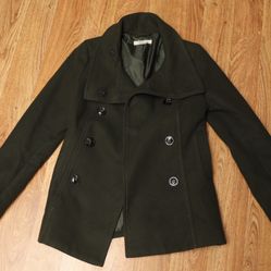 H&M Green Pea Coat Women’s Size Medium 