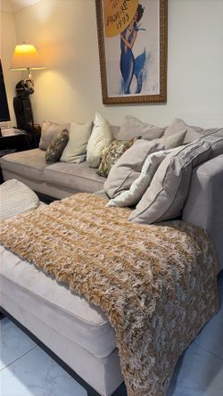 Sectional microfiber couch