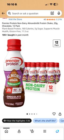 Premier Protein Almond Milk Chocolate Shake 12-Pack