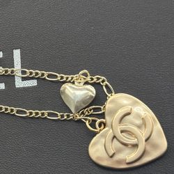 CC Upcycled Necklace/ 14k Gold Plated Chain