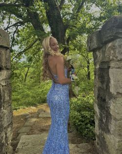 Ice Blue Prom Dress