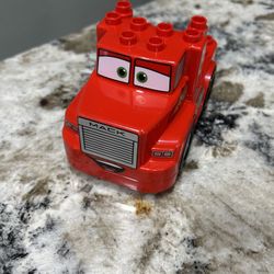 Lego Duplo DISNEY PIXAR CARS MACK SEMI TRUCK CAB on Grey Base 4x8 with Hitch