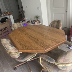 Dining Table With 4 Chairs  (Pickup Only) 