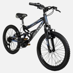 20" Boys Shocker Mountain Bike 7 Speed Kids, Black