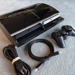 ***NO TRADES!!!*** 80 GB PlayStation 3 model CECHE01 ***plays PS2 disks***