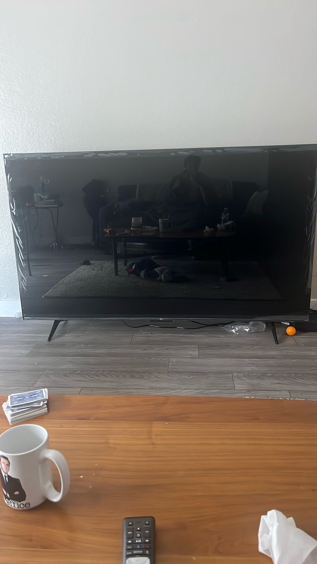 75” TCL Roku TV black