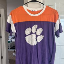 Orange and Purple T-Shirt with Clemson Logo