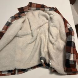 Sherpa-Lined Flannel Shirt Jacket