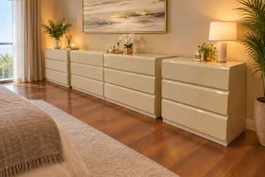 White Chest of Drawers Dresser Set