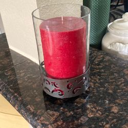 Candle In Moon Holder 