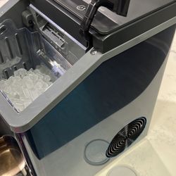 Nugget Ice Maker, Crushed Ice Makers Countertop with Self-Cleaning, Pellet Ice Machine