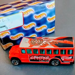 Hot Wheels graphics Red Bus open Christmas surprise box new