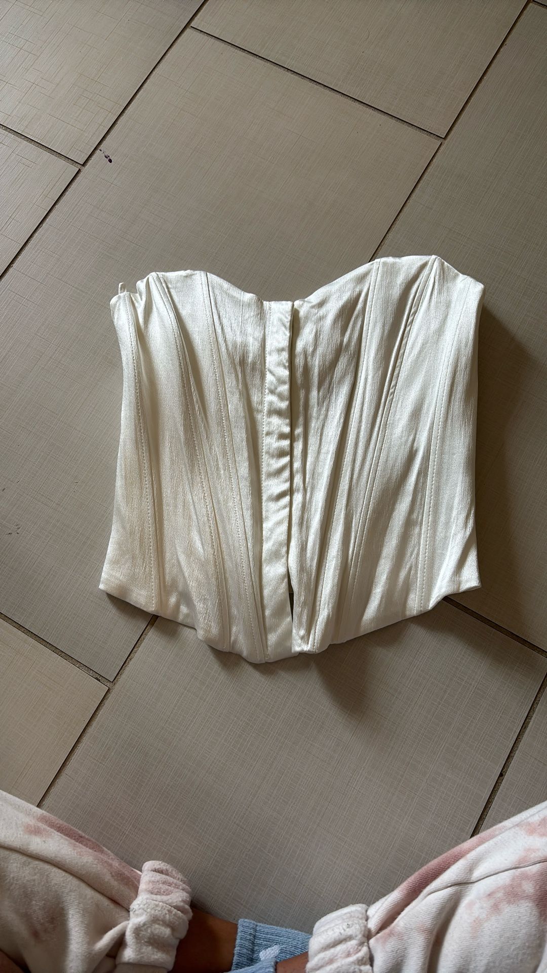 New Zara Satin Corset Shirt Size Small